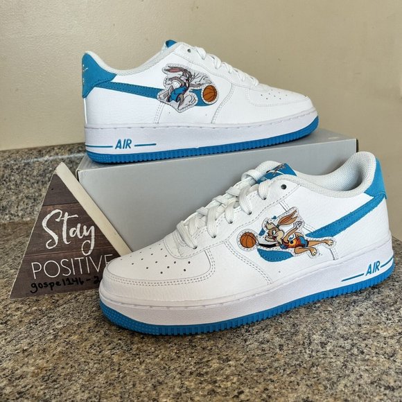 Nike Air Force 1 Low Hare Space Jam Bugs Lola DM3353-100 Size 7Y / Women‎ Sz 8.5 - Picture 2 of 11
